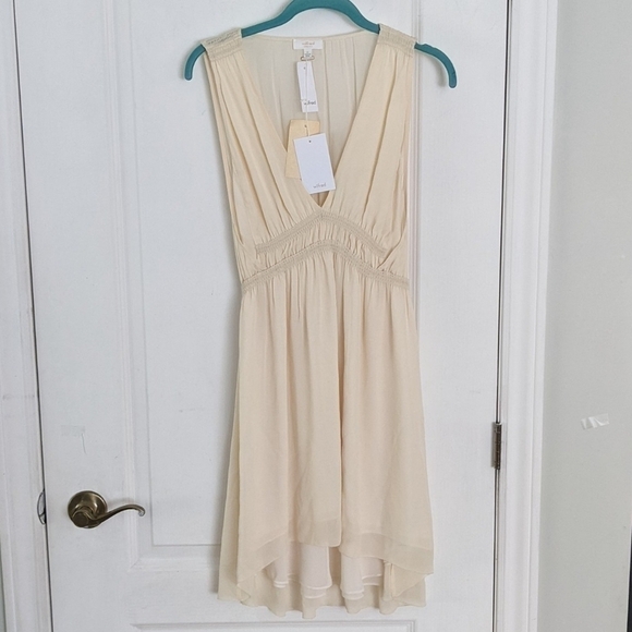 ARITZIA wilfred aparte birch silk dress beige XS NEW @x - Picture 5 of 11